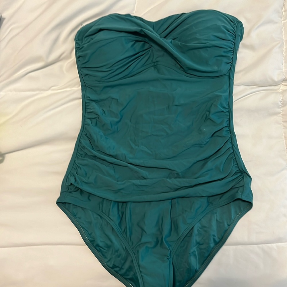 Women’s one piece with tummy control teal